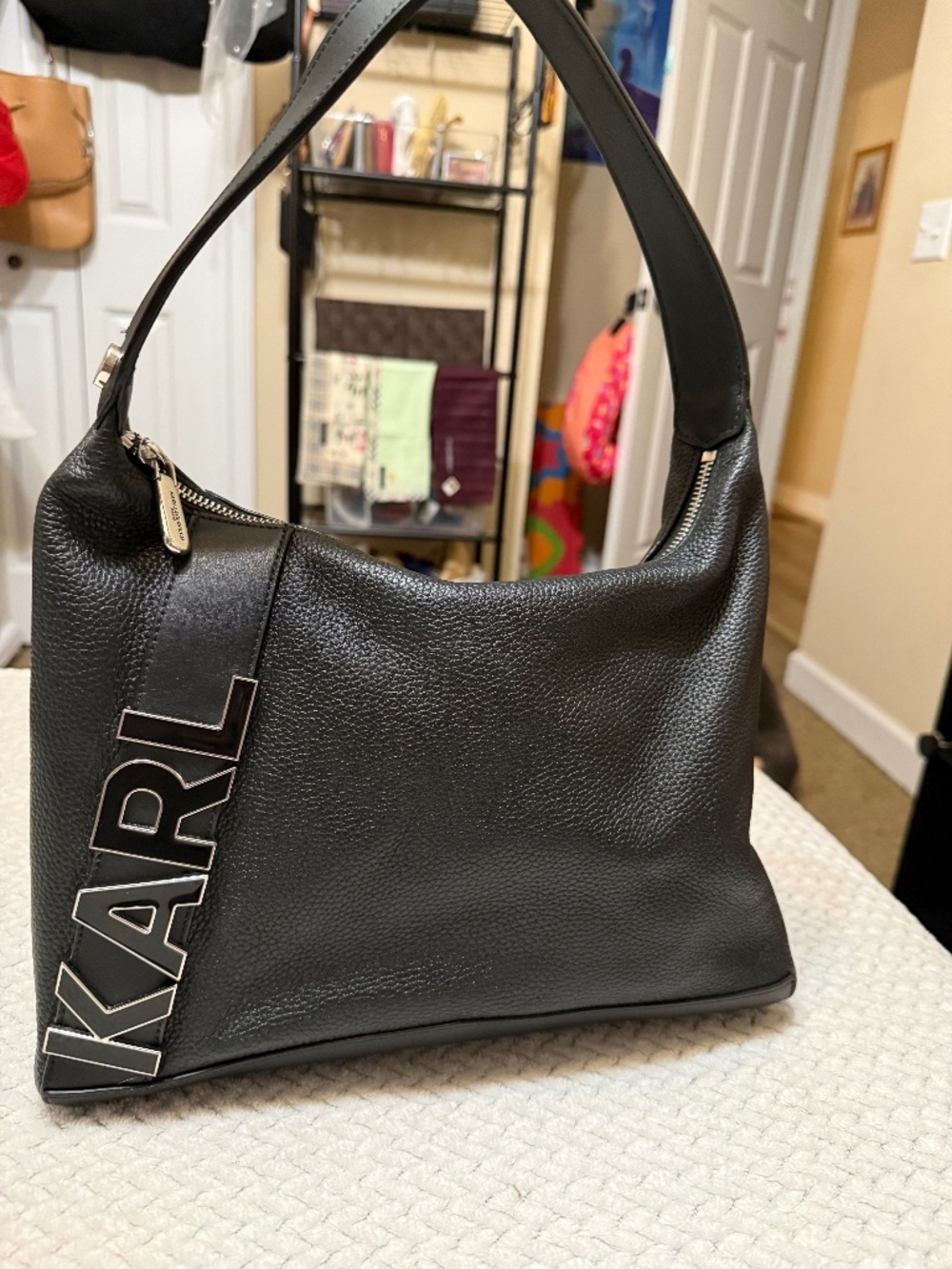 Karl Lagerfeld leather shoulder bag